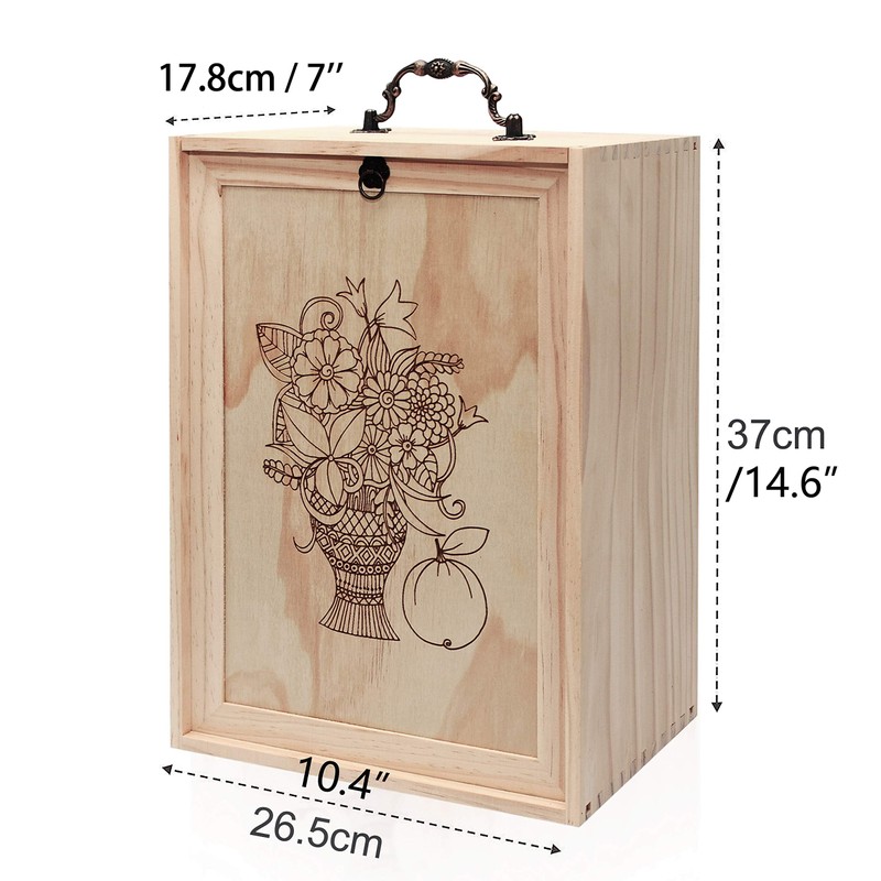 TORIBIO Essential Oils Box for 112 Bottles, Wooden Essential Oils
