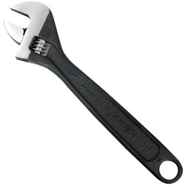 URREA Adjustable Wrench - 10-Inch Professional Grade Tool with Extra-Wide Capacity & Black Phosphate Finish - 710S