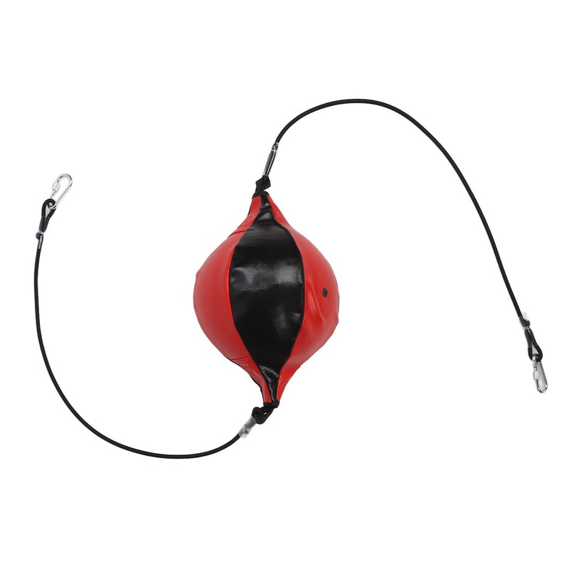 Double End Punching Ball with Adjustable Cord Inflator PU Leather