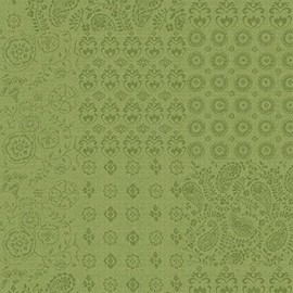 Bohemian Handkerchief Green Cotton Fabric by The Yard