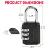 RESET-071 3 Digit Small Combination Lock Tiny Padlock for Mini