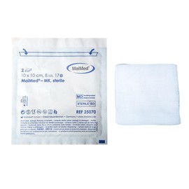 Sterile Dressings 10 x 10 cm Pack of 50 Sterile 8 Layers Wound Dressing Material Gauze Dressings for Wound Care Blood Absorption and Secretion Absorption (10 x 10 cm)