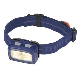 moses. 82488 LED Headlamp Adult - Wanderlust Head Torch with 3 Light Colours - White Light, Red Light and Green Light, for Jogging, Camping and Outdoor, 5 Angle Adjustable, Blue