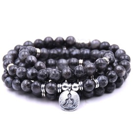 Self-Discovery Natural 108 Beads Mala Bracelet Necklace Jewelry Meditation Yoga Charm, Stone, Stone