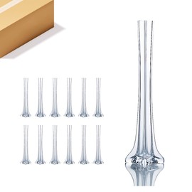 WGV Eiffel Tower Vase, Open: 1". Height: 16", Clear Glass Vase for Wedding Centerpiece, Home and Office Décor, 1 Pack with 12 Pieces