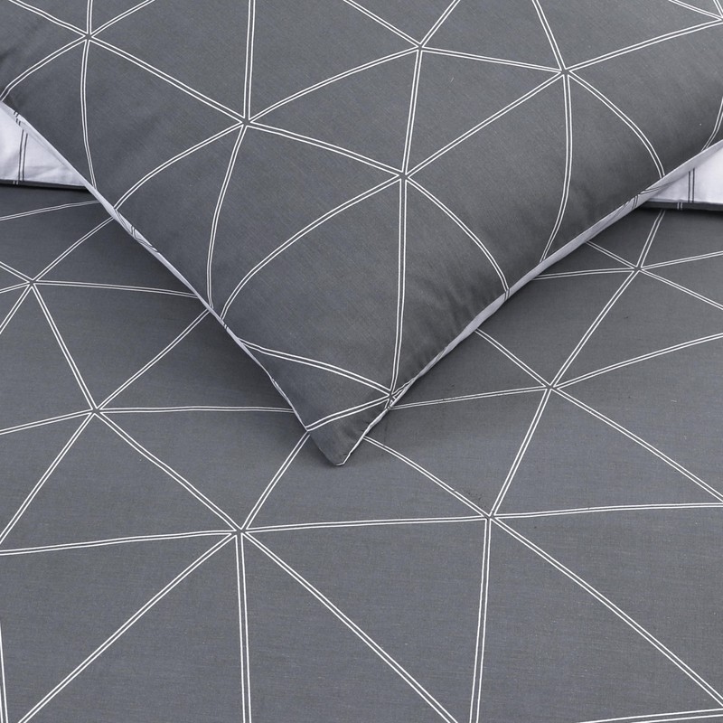 Vision - Hugo Reversible Bed Linen, Grey - Duvet Cover,