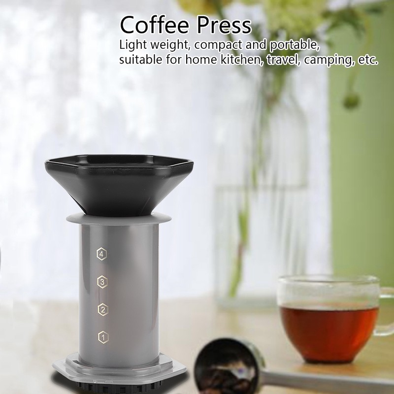 Portable Integrated Coffee Press Maker with 400Pcs Filter Paper for