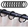 JAONLD 100 Pcs Shower Curtain Rings Plastic O-Shape Hanger Round