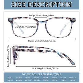 STASTEND 5 Pack Reading Glasses Blue Light Blocking for Women,Computer Readers with Spring Hinge (Multicolor-C2, 1.5, multiplier_x)