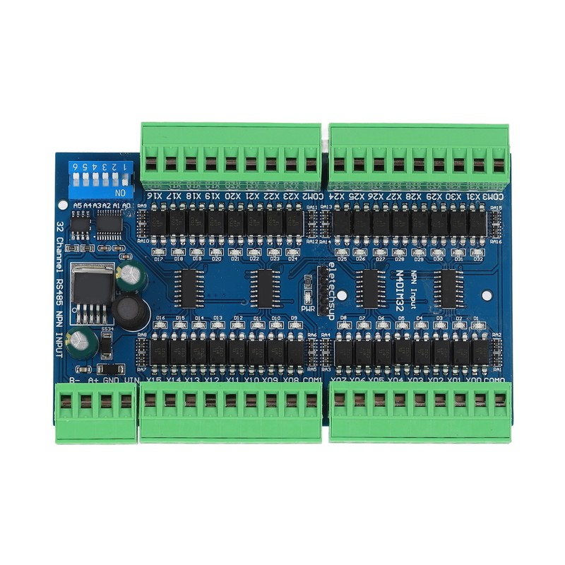 RS485 Input Controller 32 Channel DIN Rail Isolated PLC Switch