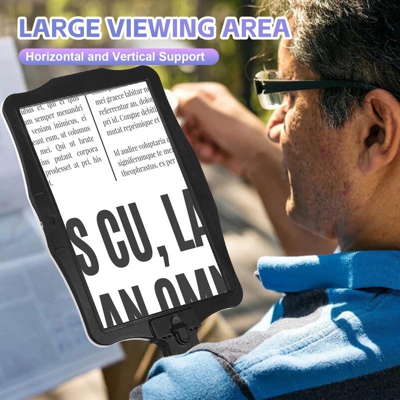 Large Hands Free Magnifying Glass with Light 50 Ultra-Bright LEDs