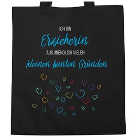 Shirtracer - Cotton Bag - Teacher for Many Small Reasons, 2 Black