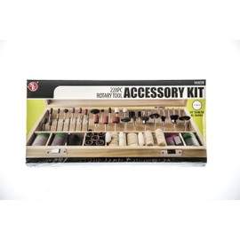 SE 228-Piece Rotary Tool Accessories Kit with 1/8" Shank - Comprehensive Set for Polishing, Drilling, Engraving - Includes Sanding Bands, Grinding Stones, Woolen Wheels, and Wooden Case - RA9228