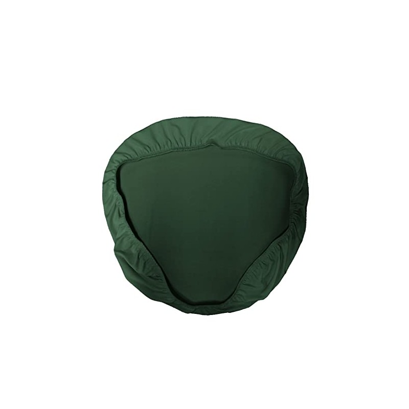 LA Linen Pack-4 Spandex Chiavari Chair Cushion Cover, Hunter Green