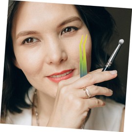 VICASKY Stainless Steel Eyelash Tweezers with Comb Precision Eyebrow Shaping Tool for Women Professional Eyebrow Tweezers Multi Functional Beauty Tool for Makeup Application