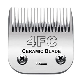 Audoc 4FC Blade Detachable Pet Clipper Replacement Blades, Ceramic and Stainless Steel, Compatible with Andis, Oster, and Wahl Clippers