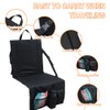 Folding Stadium Seat Camping Back Support Cushion Seat with Storage