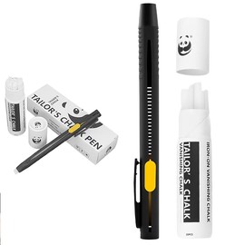 Sewing Heat Erasable Fabric Markers, Washable, Heat Erasable Pens for Fabric, Sewing Chalk DIY Markers for Quilting, Embroidery, Suitable for Cotton, Knitted Fabrics (1 Pen + 20 Refills)