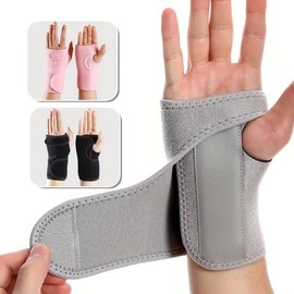 2pcs  Adjustable Wrist Braces: Breathable Polyester, Carpal Tunnel Relief with Steel Support - Pink, Black & Gray Healthcare Bathroom knee - Colour: Black