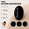 PURAJA Worry Stone: Black Obsidian, Thumb Stone Made of Natural