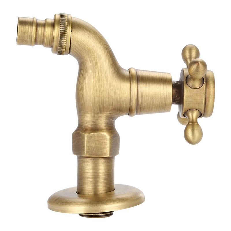 Bathroom Tap, Traditional Vintage Solid Brass Single Lever Tap for