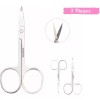 Modalan Tijeras De Acero Inoxidable Manicura / Cejas/ (3 Piezas)
