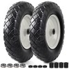 AR-PRO 2-Pack 4.80/4.00-8 Flat Free Tire and Wheel, 16-Inch Solid