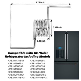 5 Pack WR01X11052 Fridge Door Spring Anti-Corrosion Stainless Steel Door Spring Hinge Mullion Replacement for GE Appliance GFE28GYNBFS/GYE18JSLGFSS Replacement PS6011724 3031611