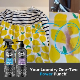 DadMode Laundry Detergent | 108 Loads | Ultra-Concentrated 7-Enzyme Stain & Odor Fighter | 2-Pack Refill | Tough on Sweat, Food & Pet Messes | Sandalwood & Suede Scent