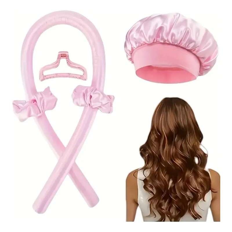 Curly Ondas En Cabello Rizos Sin Calor Tubo Con 2
