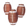 Football Paper Hanging Lanterns (set of 3) Sports Party Decor