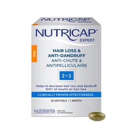 NUTRISANTE Hair Loss 2 in 1, Hair Loss & Anti-dandruff - Hair Vitality - All Natural Biotin, Zinc, Vitamin E, Nettle - 30 capsules - 1 Month Treatment