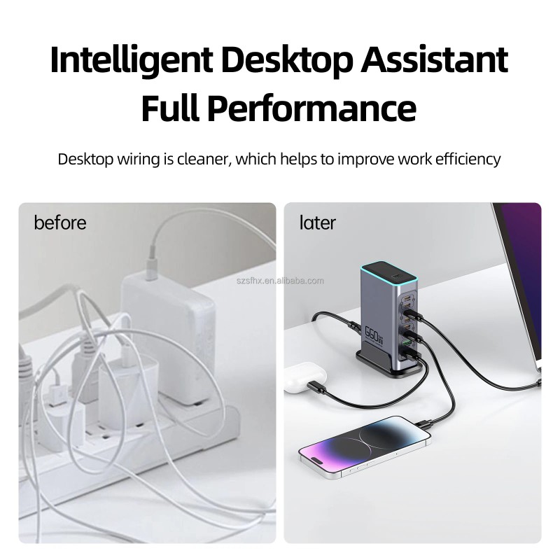 Multi-Port 100W PD Laptop USB Charging Station High-Power 140W GaN