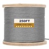 3/16" Stainless Steel Cable, 250ft Wire Rope, 7X19 Strands Aircraft