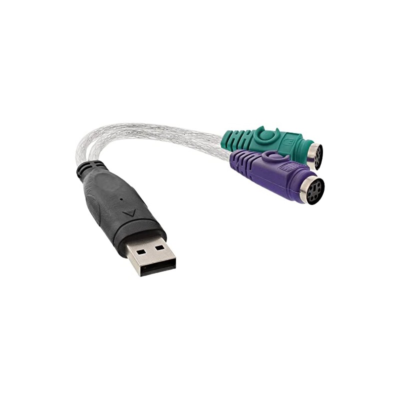 InLine USB zu PS/2 Konverter, USB Stecker an 2x PS/2