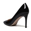 WAYDERNS Women's Black 3.5 Inch Patent Pointed Toe Stiletto High