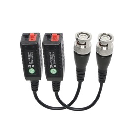 YACSEJAO Video Balun HD-CVI TVI AHD Passive Connector BNC Video Balun Transceiver Cable for 1080P 720P CCTV Security DVR Surveillance Camera System-1 Pair