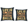 Cheese Ball Pun Cheese Balls Throw Pillow