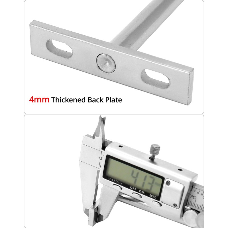 QWORK® Pack of 8 Invisible Shelf Brackets - 75 mm