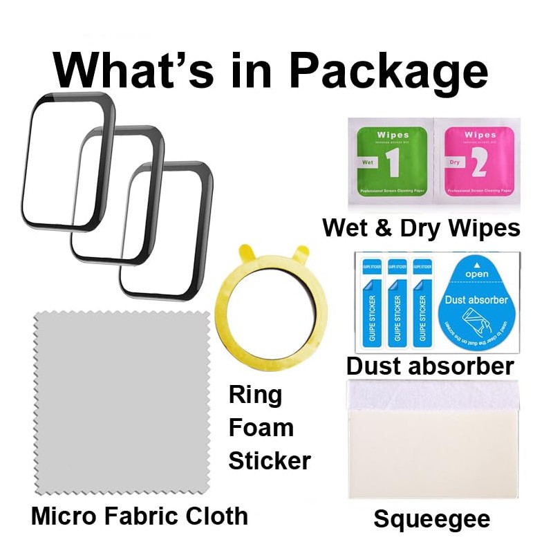 3D Screen protectors Compatible with IDW25 1.83” KALINCO Smart Watch,