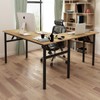 DlandHome L-Shaped Desk Large Corner Desk Folding Table Computer Desk