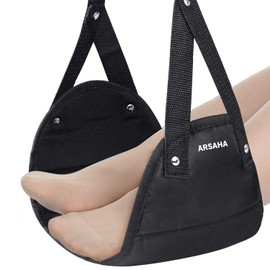 Arsaha Portable Foot Hammock - Airplane Travel Essentials, Reduces Swelling with Memory Foam