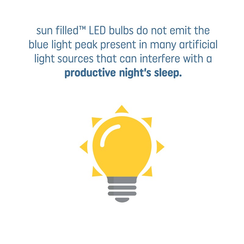GE Lighting Sun Filled LED Light Bulb, 60 Watt Replacement,