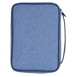 TD A4 Denim Fabric Bible Cover with Zipper Closure Book Cover for Protection and Gift UseSize: Large