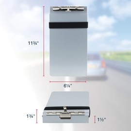 Saunders Silver Recycled Aluminum Citation Holder - Citation Size Document and Ticket Holder for Police Officers, Warehouse Workers, and Business Use (12205)