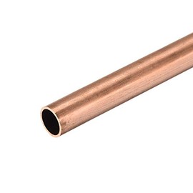 uxcell Copper Round Tube, 7mm OD 0.5mm Wall Thickness 300mm Long Straight Pipe Tubing