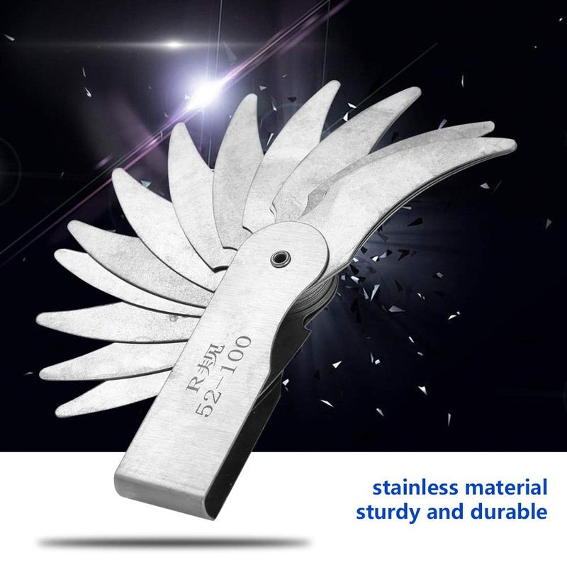 Radius Gauge, Stainless Steel Radius Gauge, External Internal Concave Convex