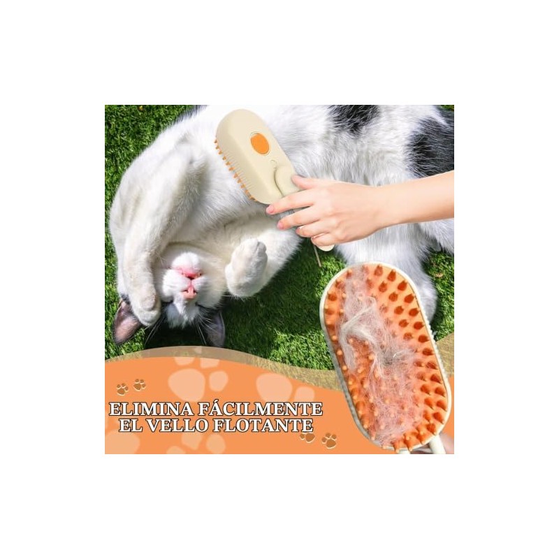 Cepillo para Perros y Gatos,Cepillo De Vapor 3 En 1,Para