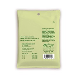 Martin Ukulele Strings – Fluorocarbon, Soprano/Concert Gauge | Warm, Clear Tone with Long-Lasting Tuning Stability | 4-String Set for Soprano or Concert Ukulele