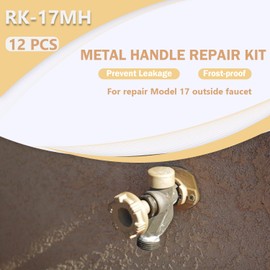 Bzumperyz RK-17MH Repair Kit Metal Handle Repair Kit, Replace for Woodford Model 17 Outdoor Faucet, Prevent Leaking Frost-Proof (12 Pcs) | Bzumperyz